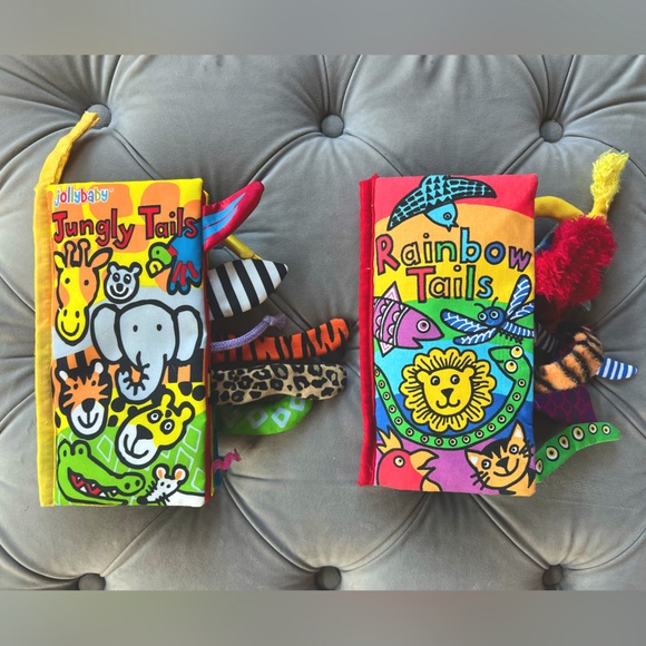 Jolly baby two soft books- Rainbow Tails and Jungly Tails - Picture 1 of 2
